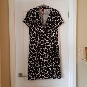 Giraffe Print Wrap Dress